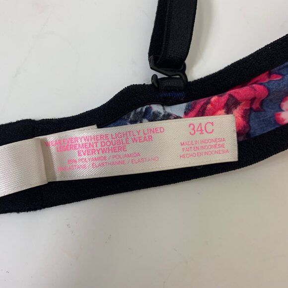 PINK Wear Everywhere Lightly Lined Tropical Print Bra - Size 34C - Picture 5 of 6